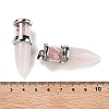 Natural Rose Quartz Pointed Big Pendants G-B077-02P-01-3