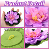 Artificial EVA Foam Lotus Leaf & Flower AJEW-SP0003-26E-3