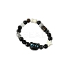 Wood and Glass Beaded Bracelets FS-WG04B26-03-1