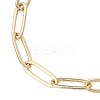 Rice Natural Cultured Freshwater Pearl & Brass Paperclip Chain Bracelets for Women BJEW-JB13543-02-4