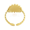 Real 18K Gold Plated 304 Stainless Steel Open Cuff Rings for Women LS-RJEW-B061-01G-01-3