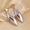 304 Stainless Steel Dangle Stud Earrings EJEW-K296-02GP-05-1