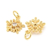 Rack Plating Brass Micro Pave Clear Cubic Zirconia Pendants KK-B093-04B-G-2