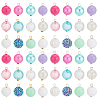 48Pcs 24 Style Resin Rhinestone & Acrylic Round Ball Charms DIY Jewelry Making Finding Kit PALLOY-PHE00002-1