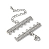 Brass Clear Cubic Zirconia Chain Extender LS-KK-F893-10P-2