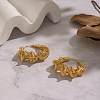 Twist 304 Stainless Steel Hoop Earrings JE2678-1-5