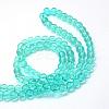 Baking Paint Transparent Glass Round Bead Strands DGLA-Q022-6mm-27-3