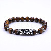 Natural Tiger Eye Beaded Stretch for Women Men YW9110-3-1