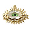 Brass Micro Pave Cubic Zirconia Pendants KK-F865-03G-1