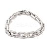 304 Stainless Steel Rectangle Link Chain Bracelets for Women Men BJEW-F488-30P-02-4