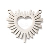 Anti-Tarnish 201 Stainless Steel Pendants STAS-B076-01P-04-1