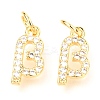 Brass Micro Pave Cubic Zirconia Charms ZIRC-O037-13G-1
