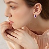 Cubic Zirconia Oval Pendant Necklace & Link Bracelet & Cuff Ring & Stud Earrings SJEW-SZC0001-01E-6