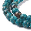 Dyed Natural Ocean Agate/Ocean Jasper Round Beads Strands G-E331-31-5