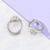 Brass Micro Pave Cubic Zirconia Hoop Earrings EJEW-S277-07P-A-2