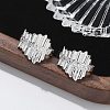Brass Clear Cubic Zirconia Hoop Earrings EJEW-Q014-17P-4