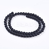 Synthetic Black Stone Beads Strands G-R345-6mm-38-1-2