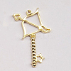 Alloy Open Back Bezel Pendants PALLOY-CJC0004-07G-04-1