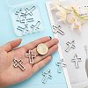 12Pcs 304 Stainless Steel Open Back Bezel Pendants STAS-CA0001-66-4