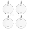 4Pcs 925 Sterling Silver Pendants STER-BBC0005-37B-1
