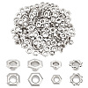 160pcs 4 styles Brass Grommet Eyelet Findings for Shoes FIND-PH0020-27-1