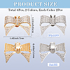 4Pcs 2 Colors Bowknot Alloy Rhinestone Shoe Decorations FIND-CP0002-29-2