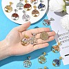 16Pcs 16 Styles Alloy Gems Tree of Life European Dangle Charms PALLOY-YW00085-3