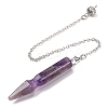 Natural Amethyst Pointed Dowsing Pendulums G-Q184-04G-P-2