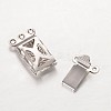 Tarnish Resistant 304 Stainless Steel Box Clasps STAS-G140-16P-2