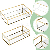 2Pcs 2 Styles Aluminum Alloy Trays for Jewelry ODIS-WR0001-11-3