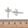 Brass Micro Pave Clear Cubic Zirconia Pendants KK-A280-05B-P-3