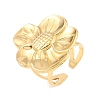 304 Stainless Steel Open Cuff Rings for Women RJEW-S410-01G-01-1