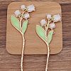 Ancient Style Alloy with Enamel Hair Stick Findings PW-WGE2409-07-1