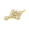Rack Plating Brass Clear Cubic Zirconia Pendants KK-S380-32G-B-2
