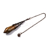 Natural Tiger Eye Pointed Dowsing Pendulum Big Pendants G-H285-06R-A02-4