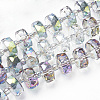 Electroplat Glass Beads Strands X-EGLA-Q092-8mm-D01-1