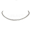 304 Stainless Steel Curb Chain Cable Chain Necklaces NJEW-JN05577-1