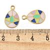 Ion Plating(IP) 304 Stainless Steel Enamel Charms STAS-U032-06G-01-3