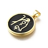 Brass Enamel Pendants KK-P295-02G-01-2