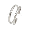 304 Stainless Steel Adjustable Open Cuff Rings for Women RJEW-K301-05P-4