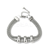 304 Stainless Steel Mesh Chains Bracelets for Women BJEW-D344-02P-4
