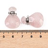 Teardrop Natural Rose Quartz Perfume Bottle Pendants G-H241-02B-P-3