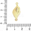 304 Stainless Steel Crystal Rhinestone Leaf Connector Charms STAS-V003-06G-3