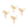 Eco-Friendly Brass Micro Pave Cubic Zirconia and Glass Beads Pendants KK-K268-40G-1