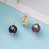 Natural Rose Quartz & Amethyst & Lapis Lazuli Pendants X-PALLOY-JF00591-3
