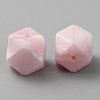 Hexagon Food Grade Eco-Friendly Silicone Focal Beads SIL-WH0012-039B-2