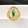Adjustable Brass Cuff Rings for Women RJEW-F181-03G-3