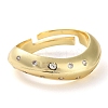 Plating Brass Micro Pave Cubic Zirconia Adjustable Rings RJEW-K266-16B-G-2