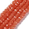 Baking Paint Imitation Jade Glass Bead Strands DGLA-A034-J6MM-A12-1