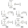 5Pcs 5 Styles 304 Stainless Steel Pendants STAS-UN0021-40P-5